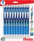 Retractable Premium Liquid Gel Pen, (0.7mm) Needle Tip, Ultra Smooth, Medium Line, Blue Ink 10 Pack